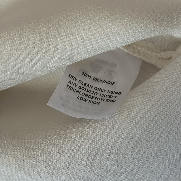 Lafayette 148 New York cream silk blouse - Picture 7 of 7